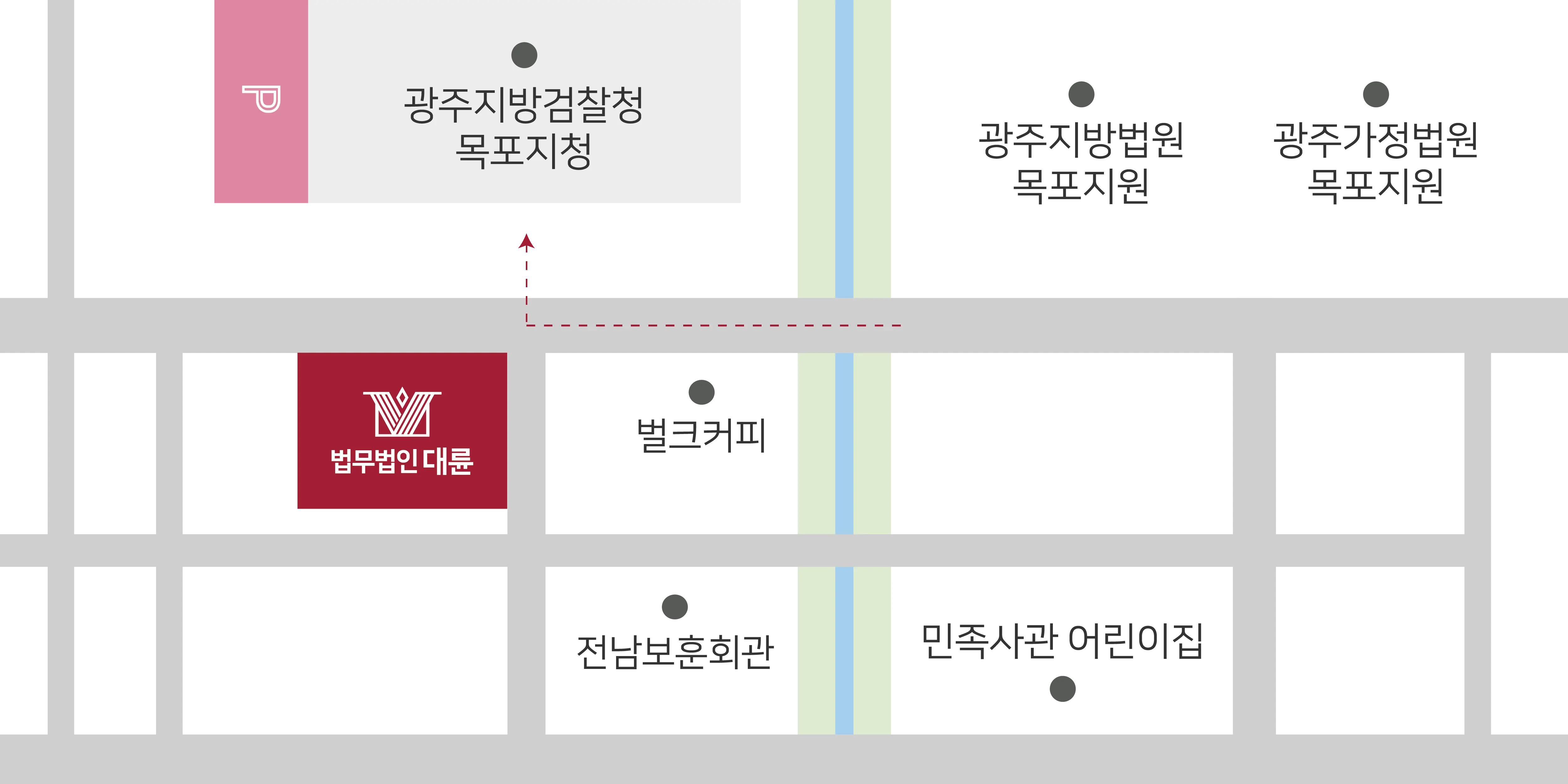 목포 분사무소(목포법무법인) 오시는길 약도